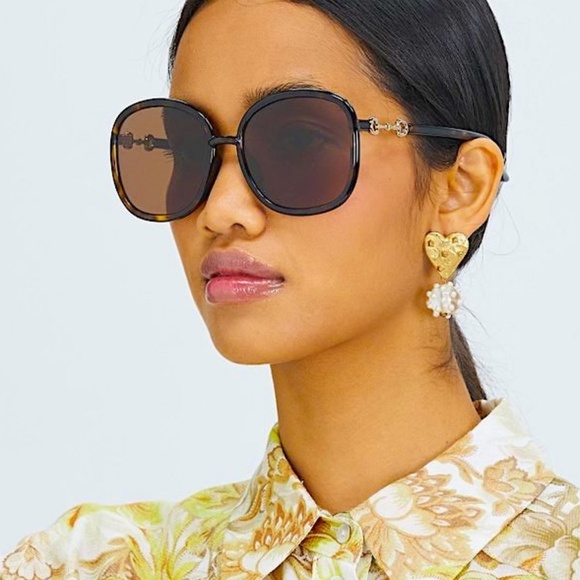 NEW Gucci Brown Gg0893s - 002 Sunglasses - Picture 1 of 10